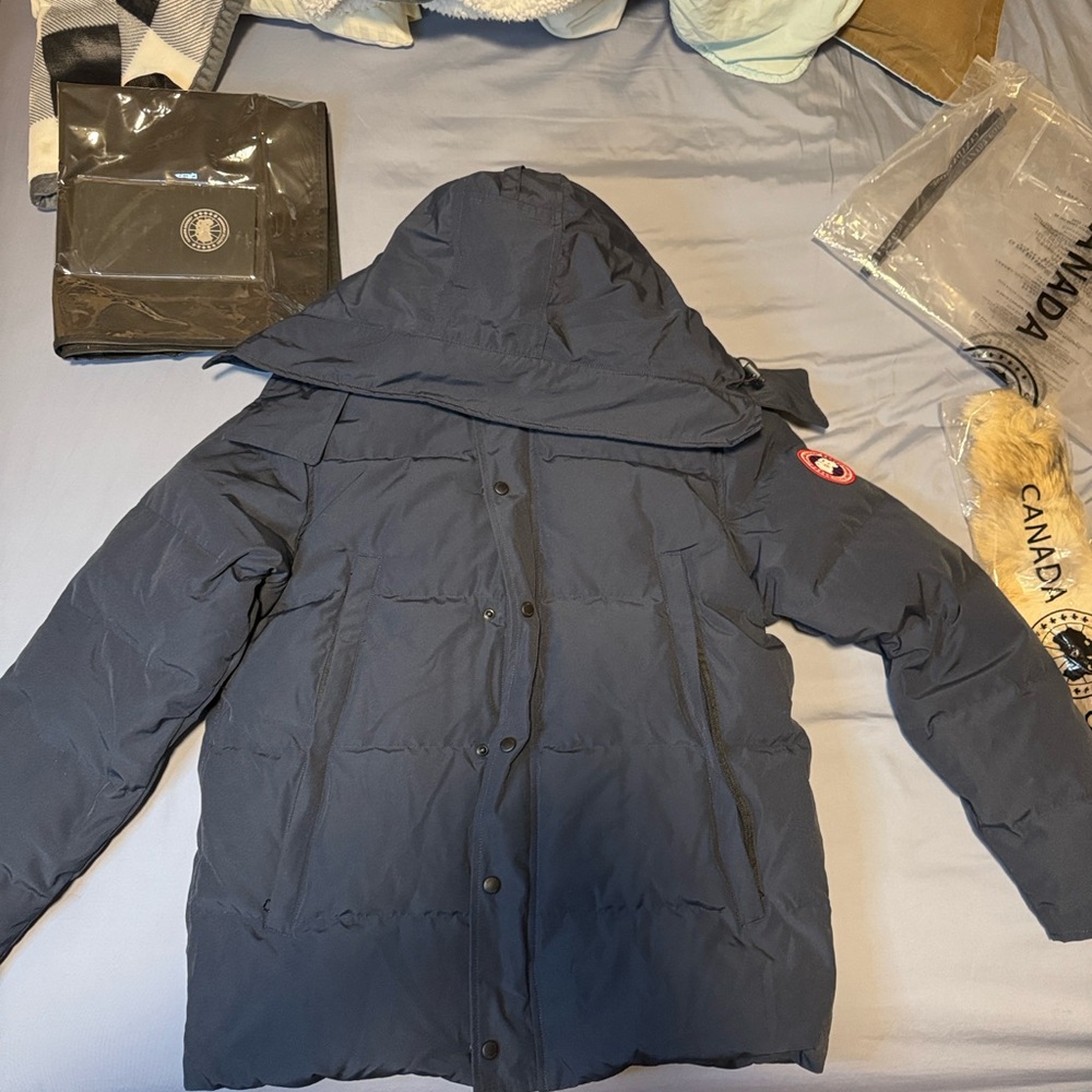 Men's Navy Hooded Jacket
